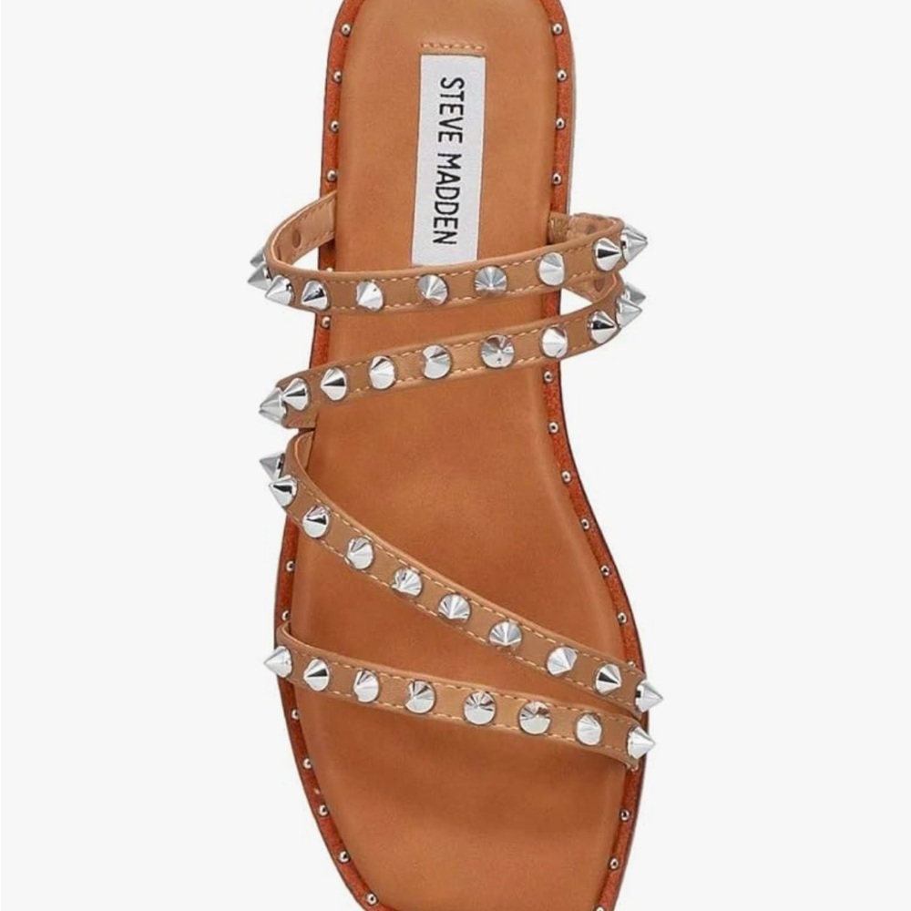 Steve Madden Women's Skyler Flat Sandal Size 8 
Color Tan